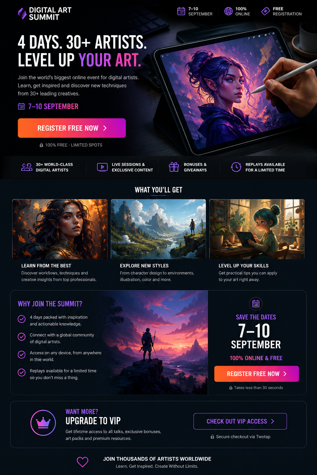 Digital artist drawing a vibrant illustration on a tablet